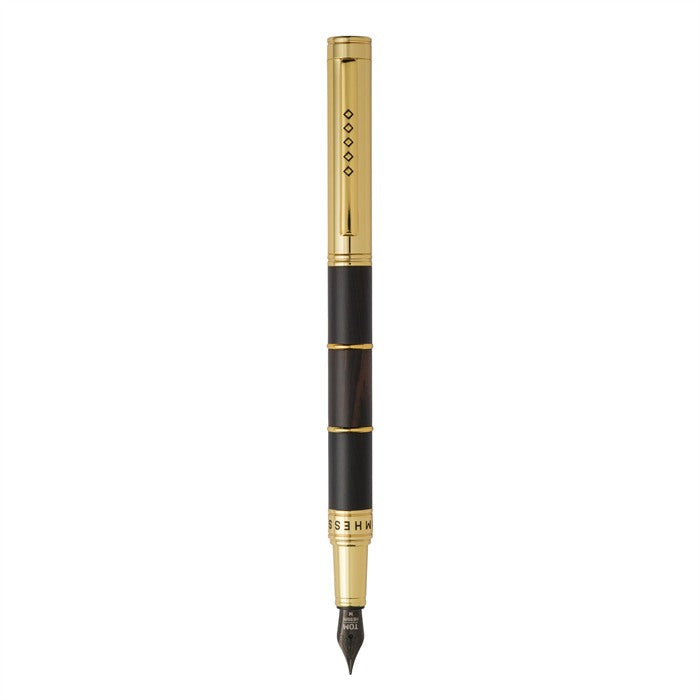 Tom Hessin Revolution Palace Gates Fountain Pen and Ballpoint Pen gift set in ebony wood with gold plated trim — image 4
