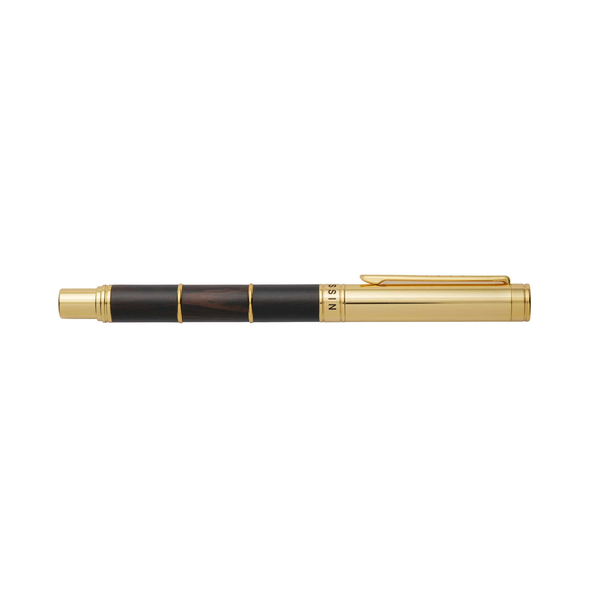 Tom Hessin Revolution Palace Gates Fountain Pen with ebony wood barrel and gold plated trim — image 5