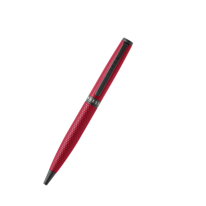 Tom Hessin Magnetic Series Poppy Red ballpoint pen with matt black trim