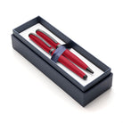 Tom Hessin Magnetic Series Poppy Red fountain pen and ballpoint pen gift set
