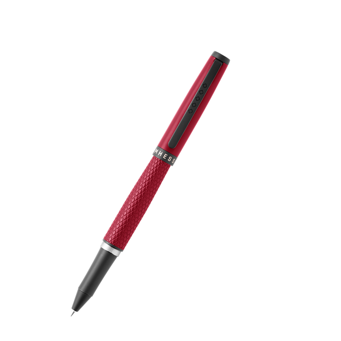 Tom Hessin Magnetic Series Poppy Red rollerball pen with matt black trim