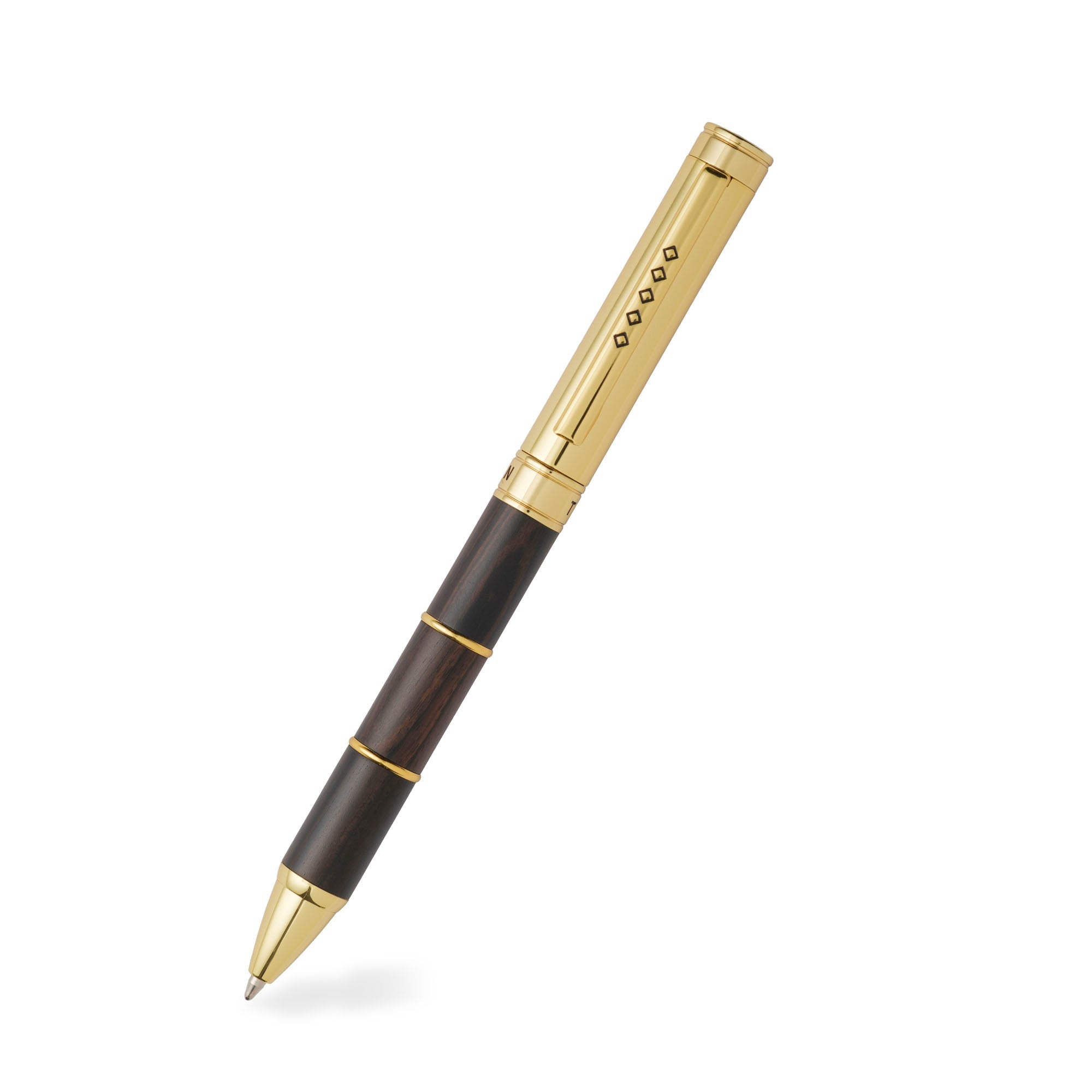 Tom Hessin Revolution Palace Gates Ballpoint Pen with ebony wood barrel and gold plated trim