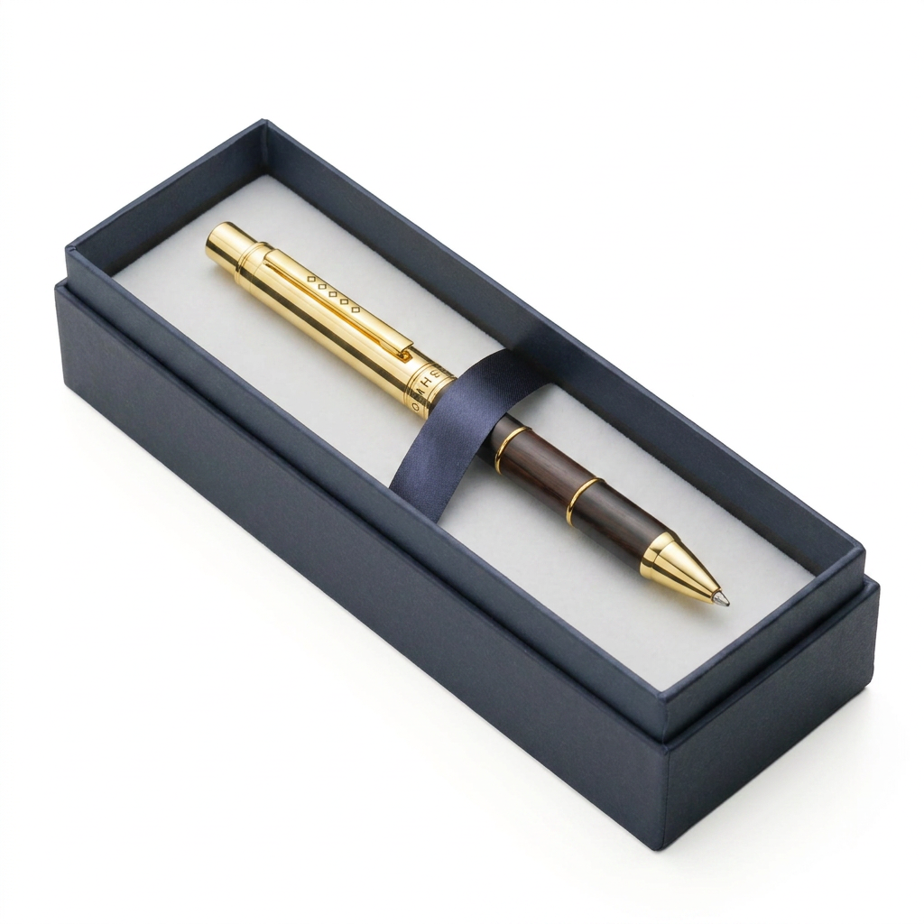 Tom Hessin Revolution Palace Gates Ballpoint Pen with ebony wood barrel and gold plated trim — image 3