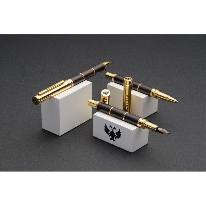 Tom Hessin Revolution Palace Gates Fountain Pen and Ballpoint Pen gift set in ebony wood with gold plated trim — image 14
