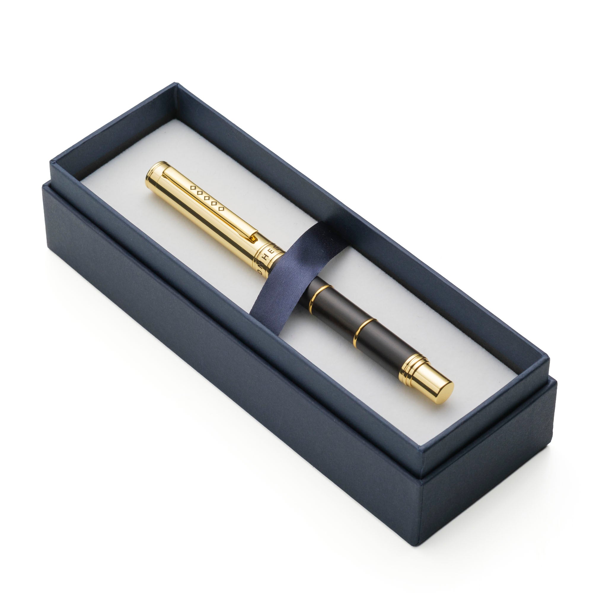 Tom Hessin Revolution Palace Gates Rollerball Pen with ebony wood barrel and gold plated trim — image 5