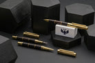 Tom Hessin Revolution Palace Gates Rollerball Pen with ebony wood barrel and gold plated trim — image 8
