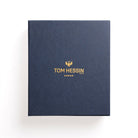 Tom Hessin Revolution Blue watch with brown leather strap and chrome buckle - gift box
