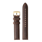 Tom Hessin Revolution brown leather watch strap with gold buckle - view 2